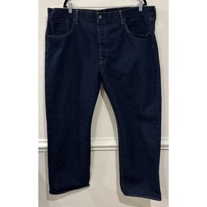 Levi's 501 Original Fit Jeans Mens 46x30‎ Blue Denim Straight Leg Button Fly